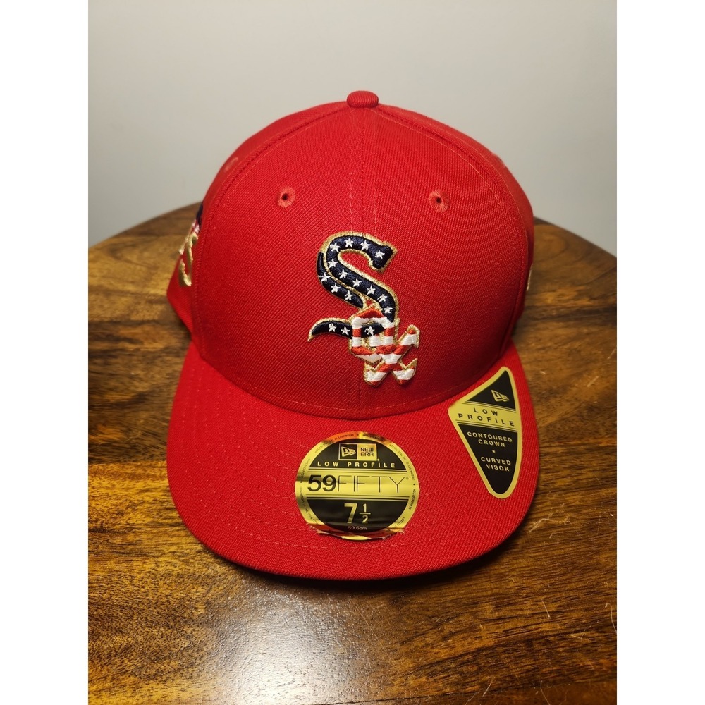 Chicago White Sox 4th of July New Era 59Fifty Fitted 7 1/2 Hat Cap Low Profile - Picture 1 of 4